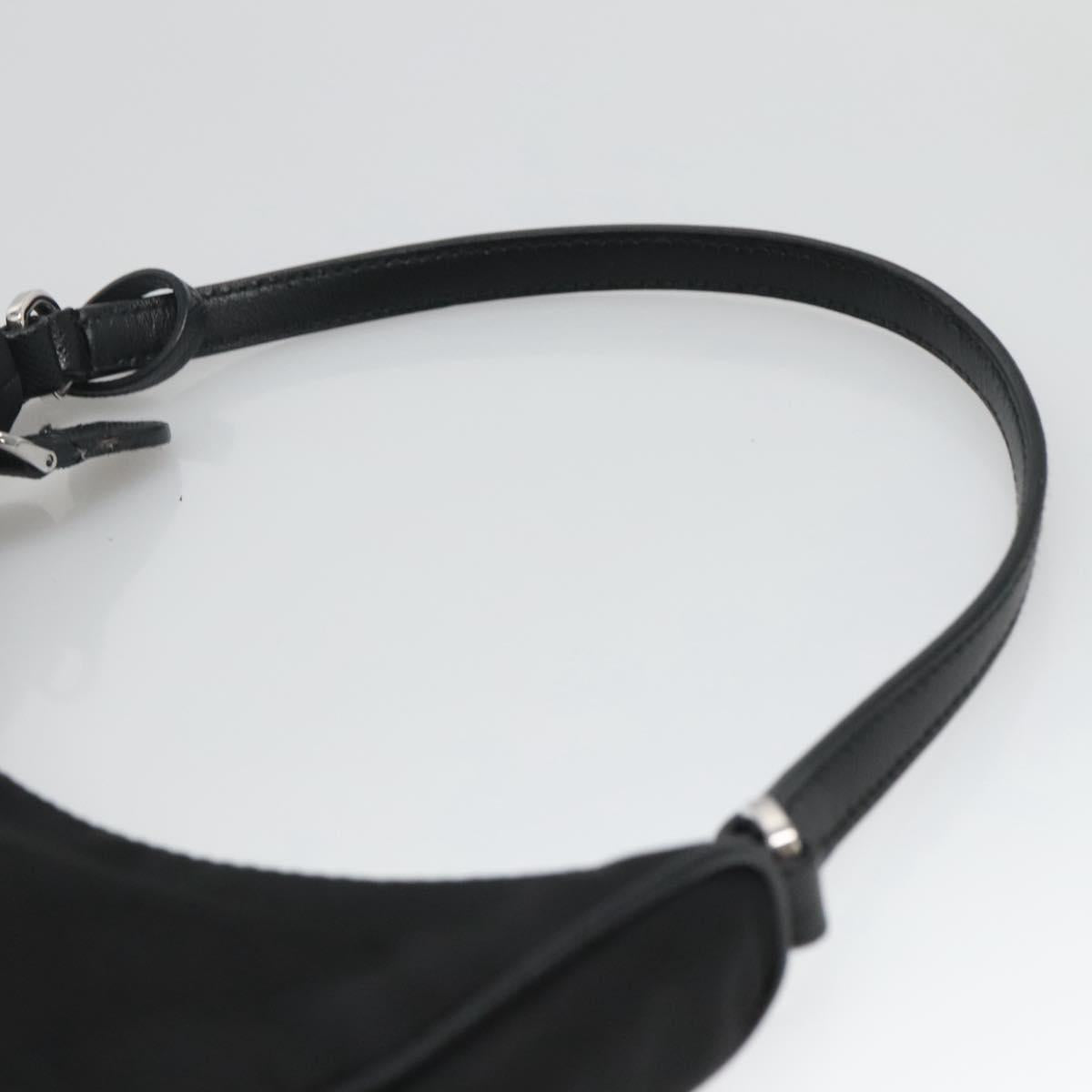 Prada Re-Edition Black Canvas Shoulder Bag (Pre-Owned)