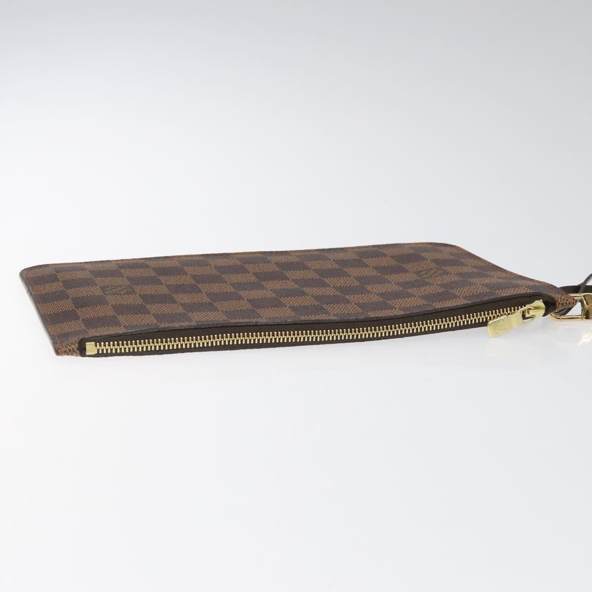 Louis Vuitton Pochette Accessoire Brown Canvas Clutch Bag (Pre-Owned)