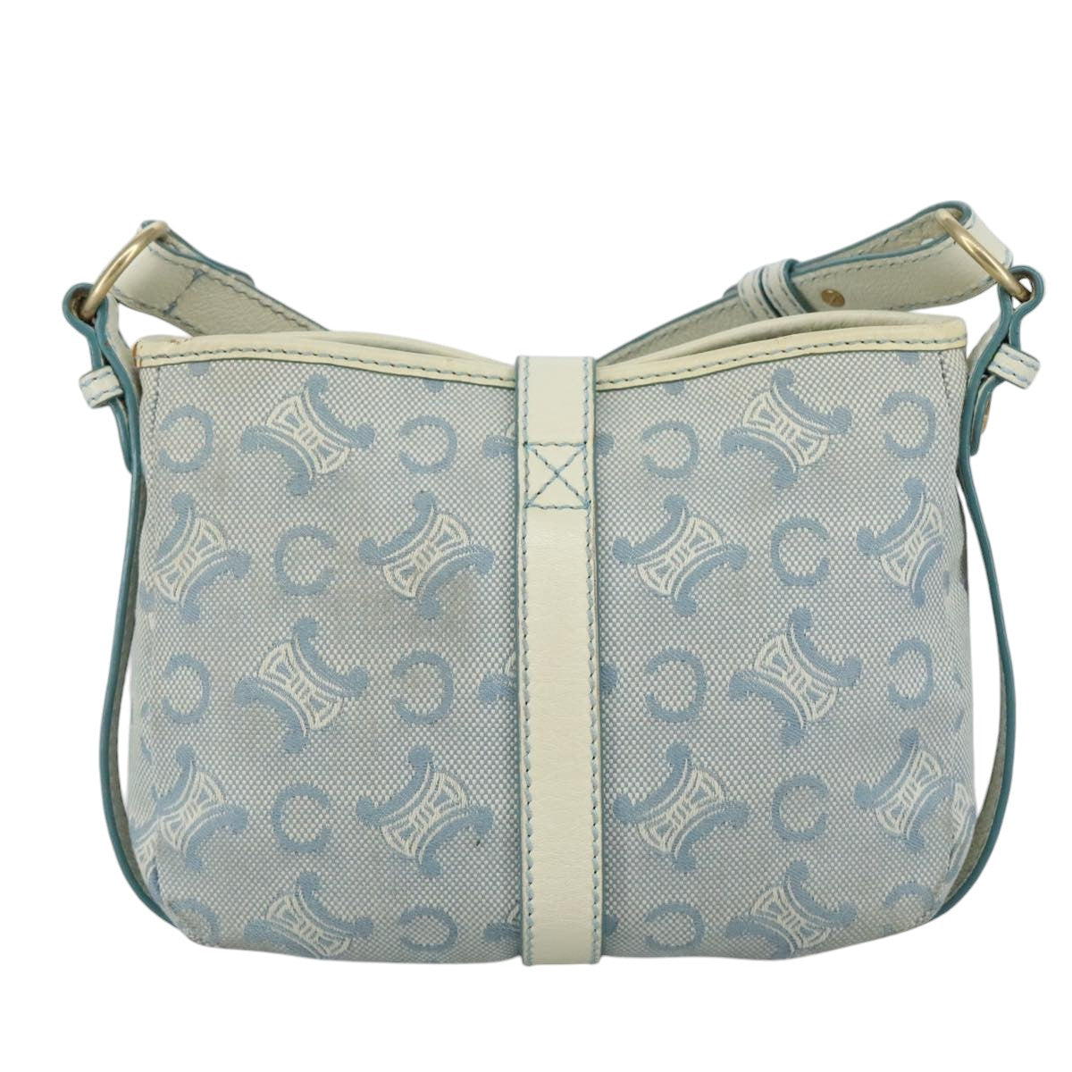 Céline Macadam Blue Canvas Shoulder Bag (Pre-Owned)