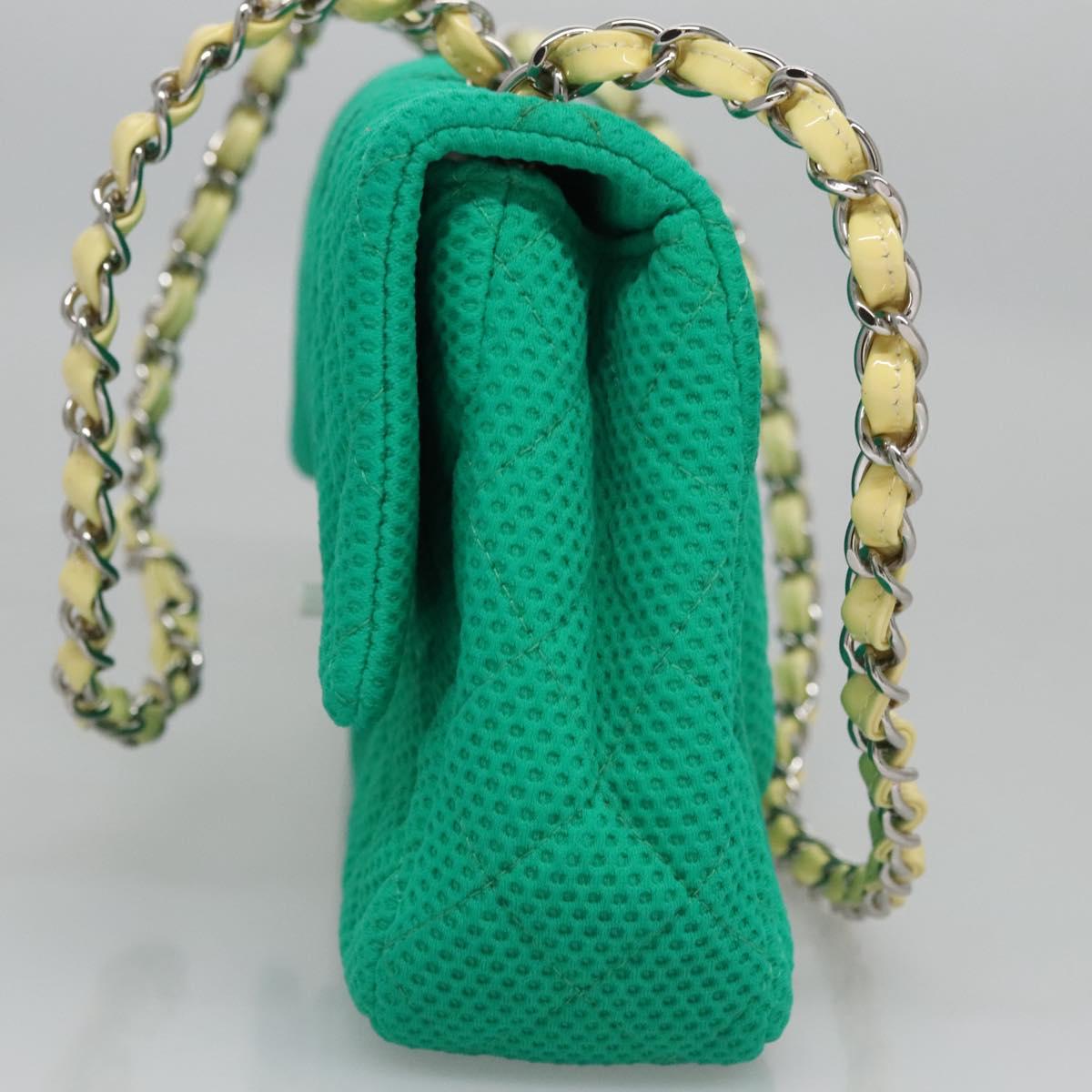 Chanel Green Cotton Shoulder Bag (Pre-Owned)