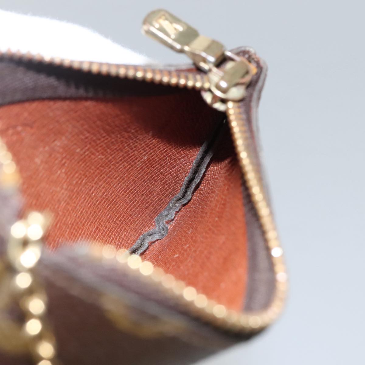 Louis Vuitton Pochette Clés Brown Canvas Wallet (Pre-Owned)