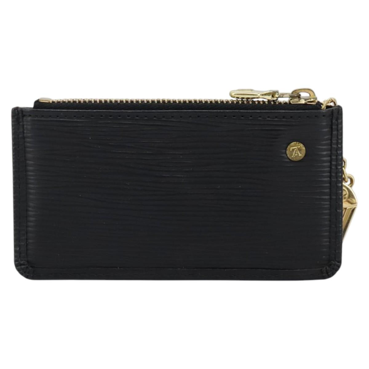 Louis Vuitton Pochette Clés Black Leather Wallet (Pre-Owned)