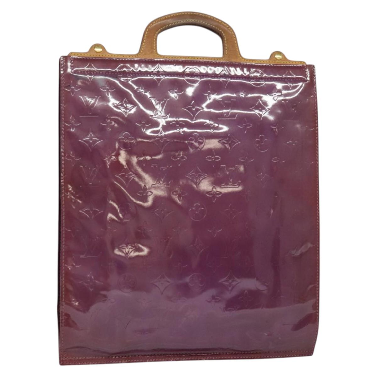 Louis Vuitton Stanton Purple Patent Leather Tote Bag (Pre-Owned)