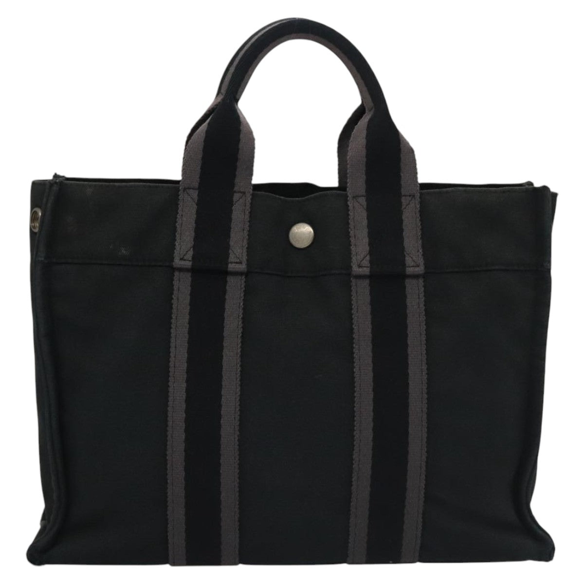 Hermès Fourre Tout Black Canvas Handbag (Pre-Owned)