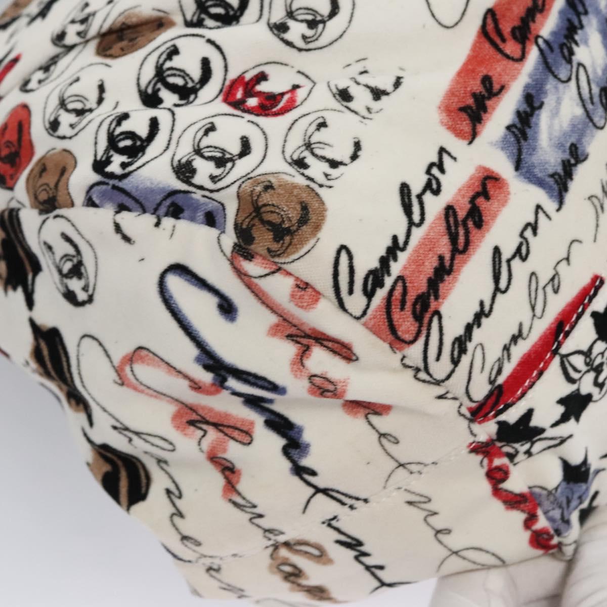 Chanel Cambon White Velvet Handbag (Pre-Owned)