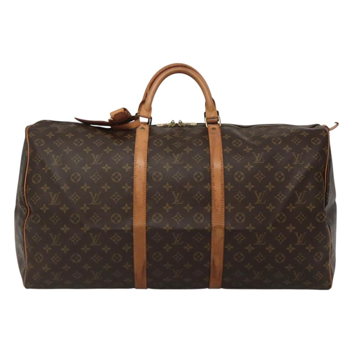 Louis Vuitton Keepall 60 Brown Canvas Travel Bag (Pre-Owned)