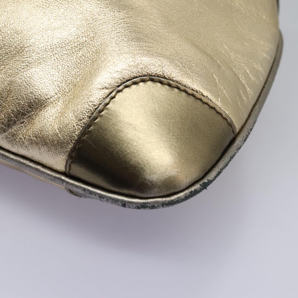 Gucci Jackie Vintage Gold Leather Shoulder Bag (Pre-Owned)