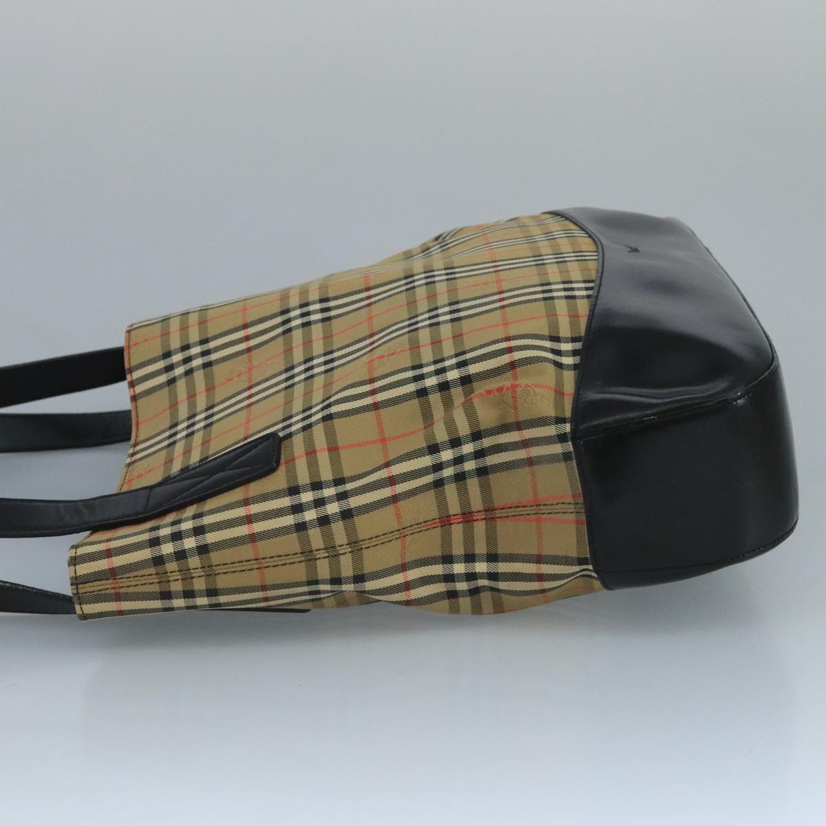 Burberry Nova Check Beige Canvas Tote Bag (Pre-Owned)