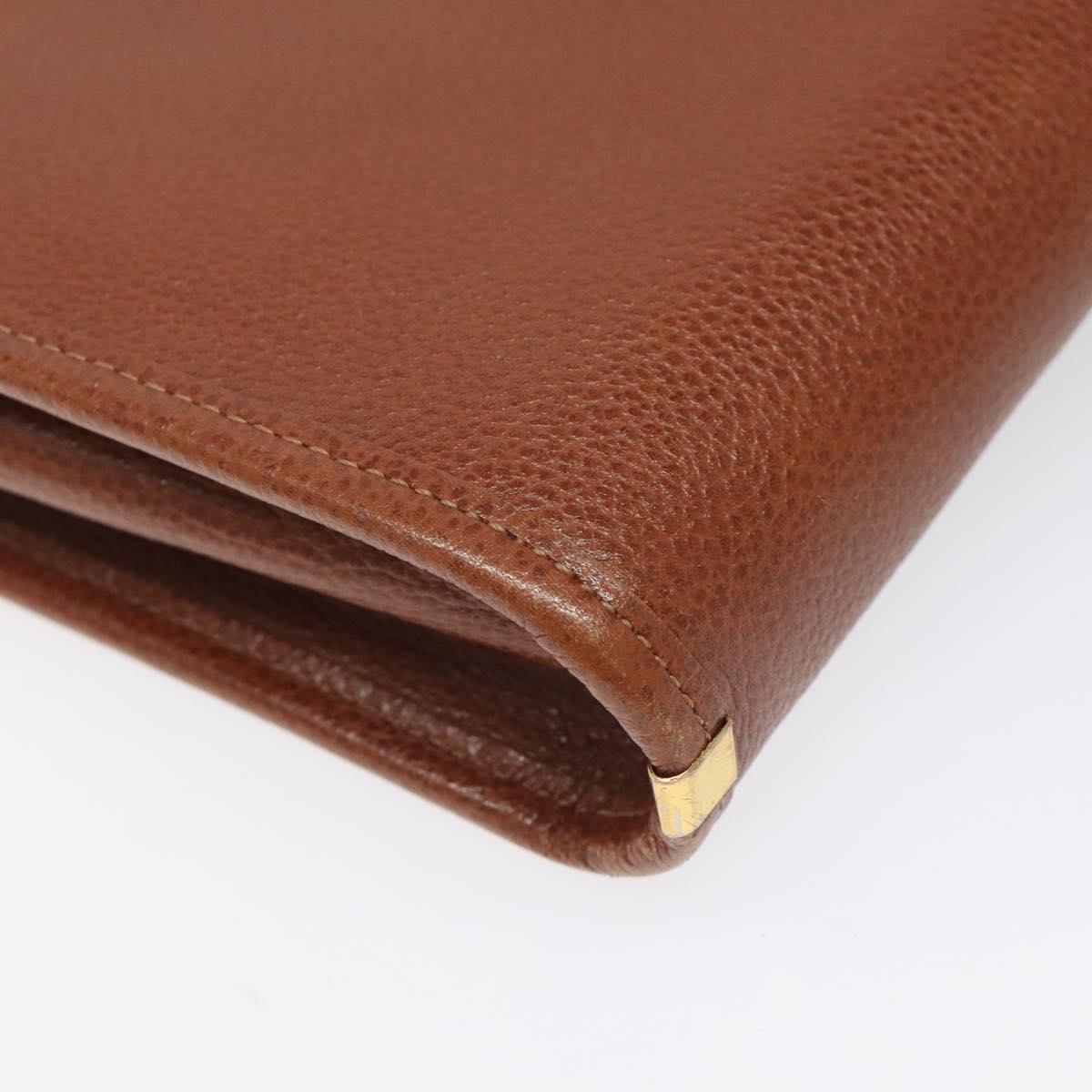 Saint Laurent Enveloppe Brown Leather Shoulder Bag (Pre-Owned)