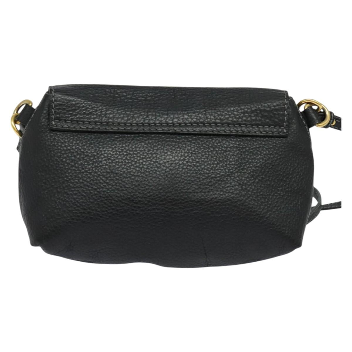 Chloé Marcie Black Leather Shoulder Bag (Pre-Owned)