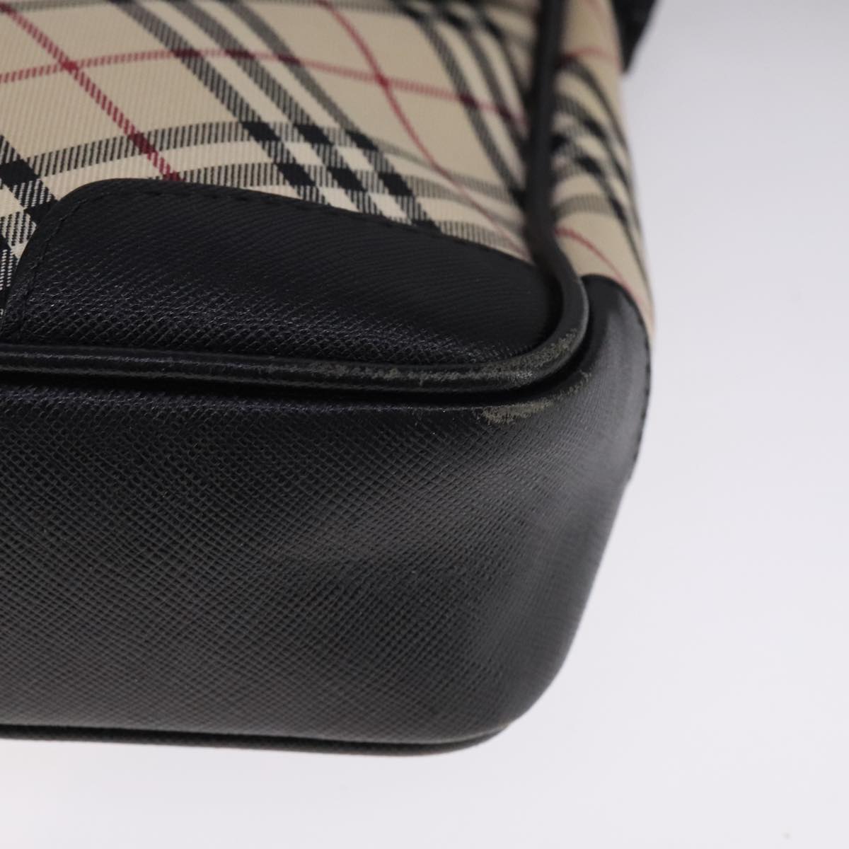Burberry Nova Check Beige Canvas Shoulder Bag (Pre-Owned)