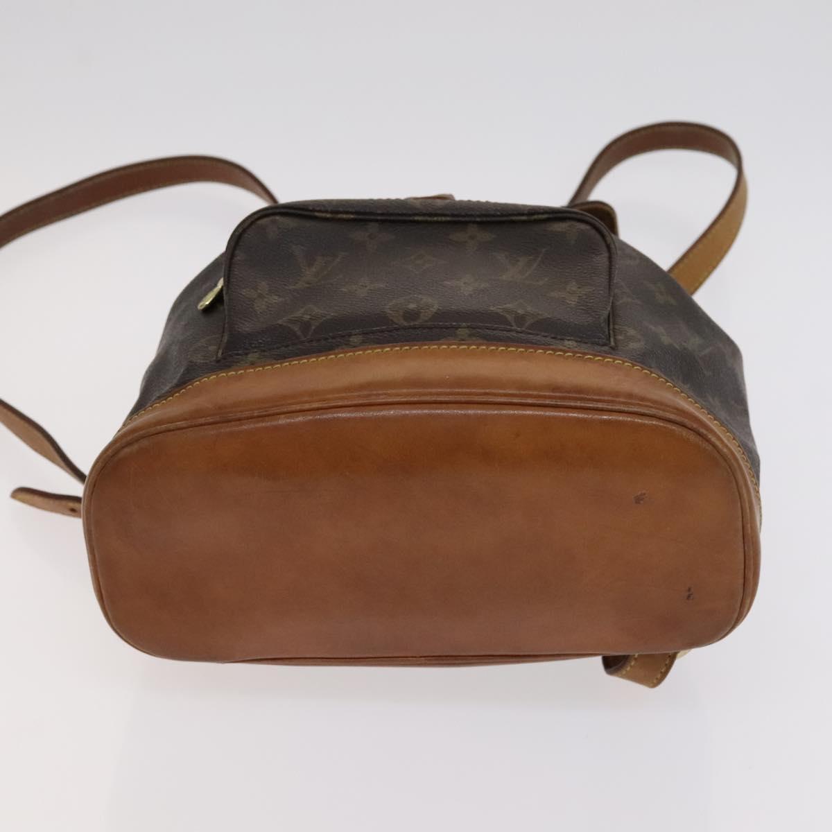 Louis Vuitton Montsouris Mm Brown Canvas Backpack Bag (Pre-Owned)