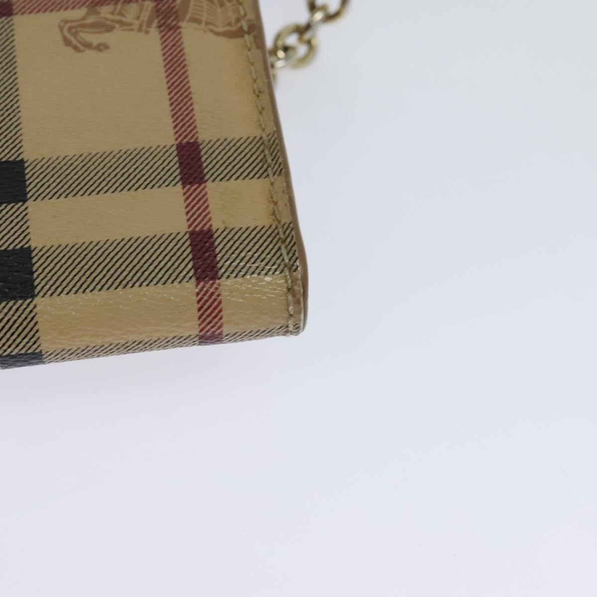 Burberry Haymarket Beige Canvas Wallet (Pre-Owned)
