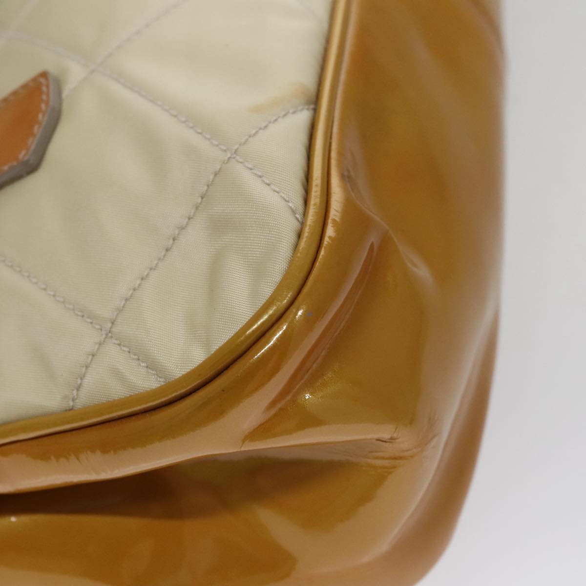 Prada Tessuto Beige Synthetic Shoulder Bag (Pre-Owned)