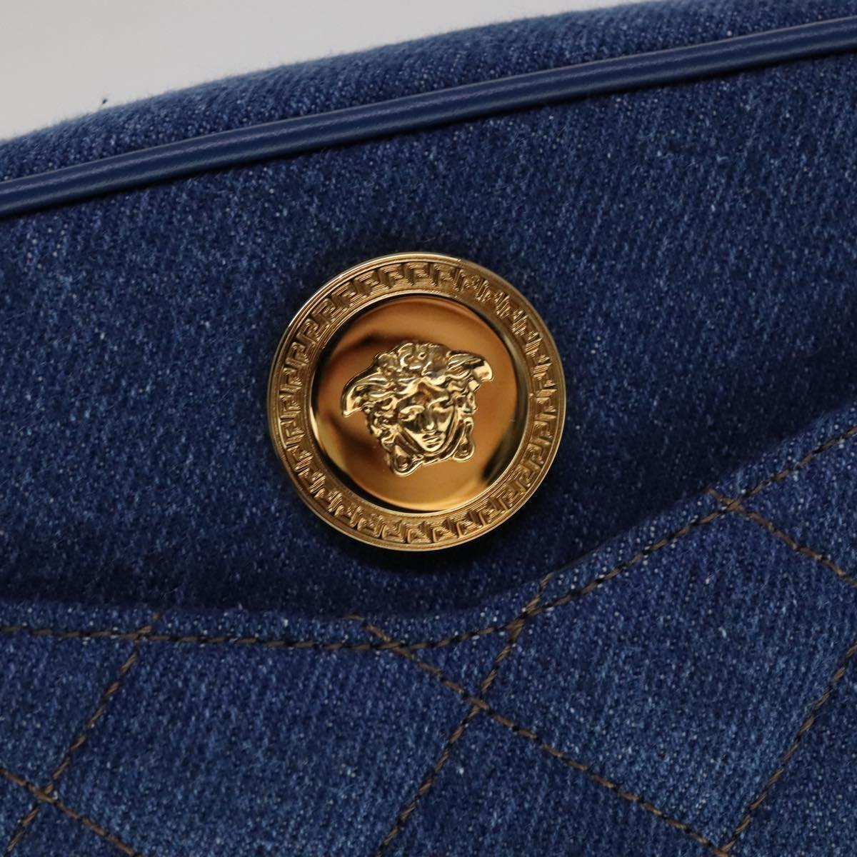 Versace Blue Denim - Jeans Shoulder Bag (Pre-Owned)