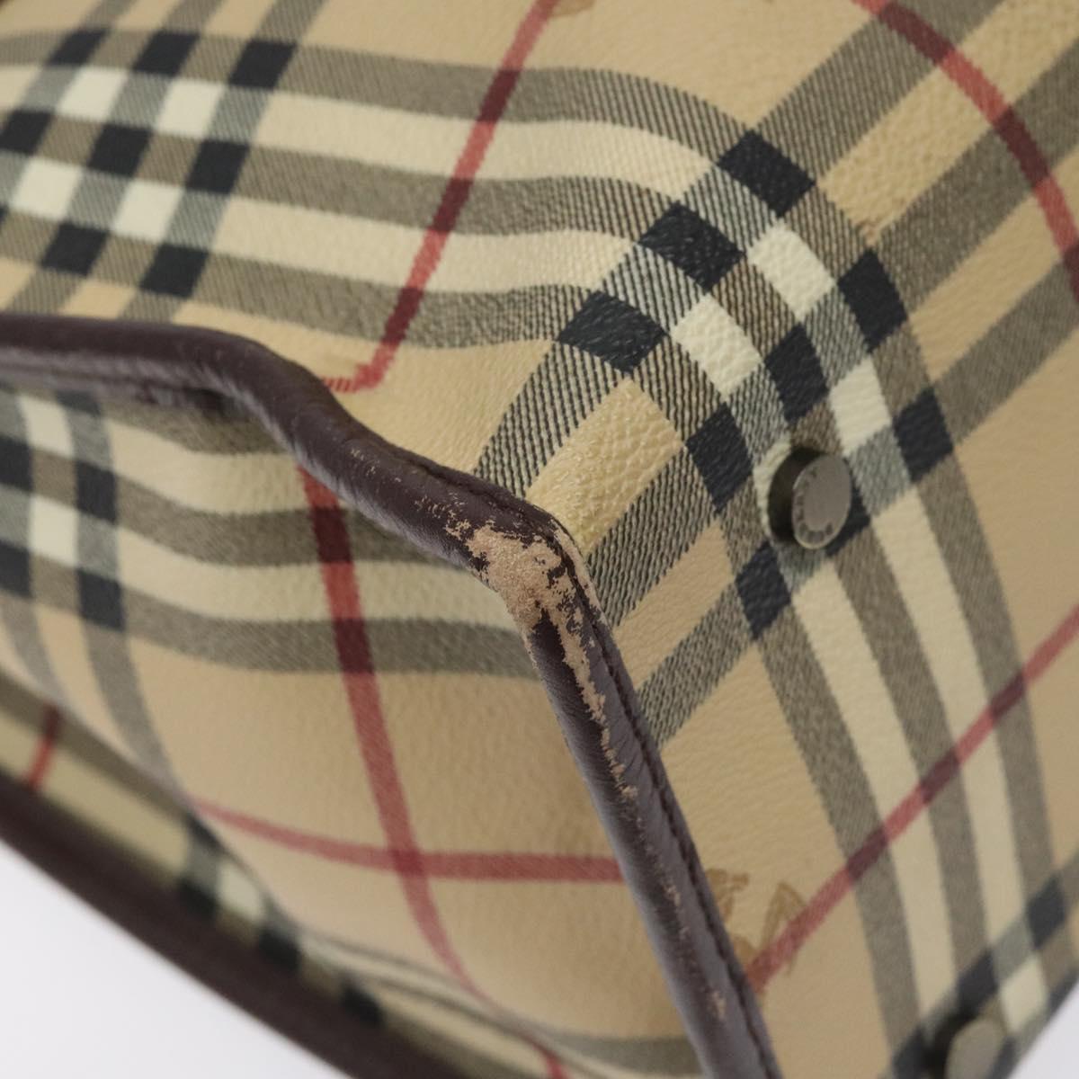 Burberry Nova Check Beige Canvas Tote Bag (Pre-Owned)