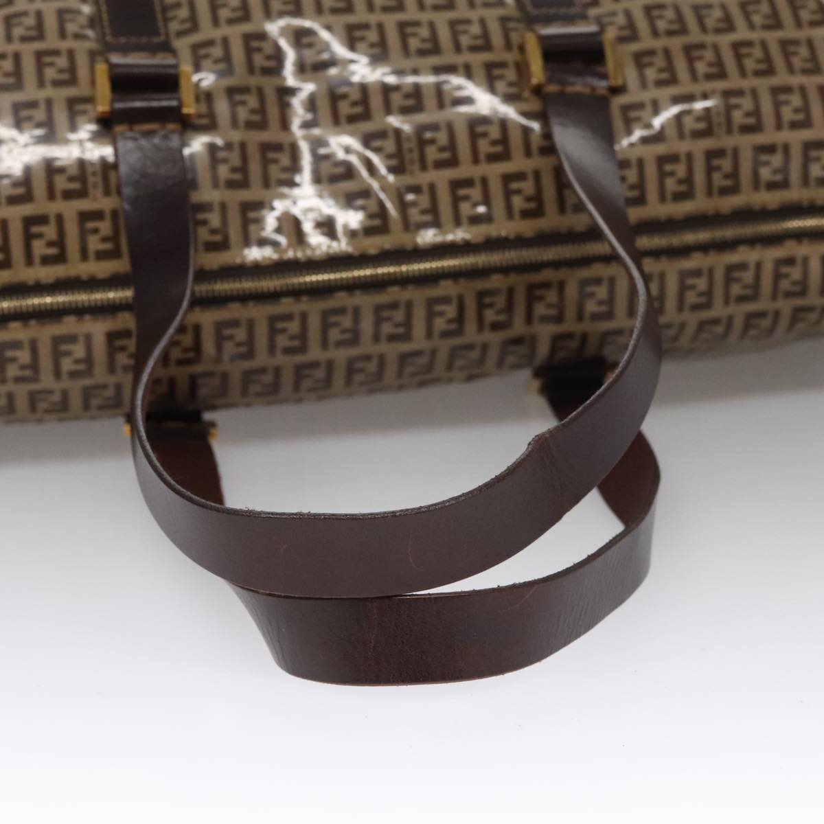 Fendi Zucchino Brown Canvas Travel Bag (Pre-Owned)
