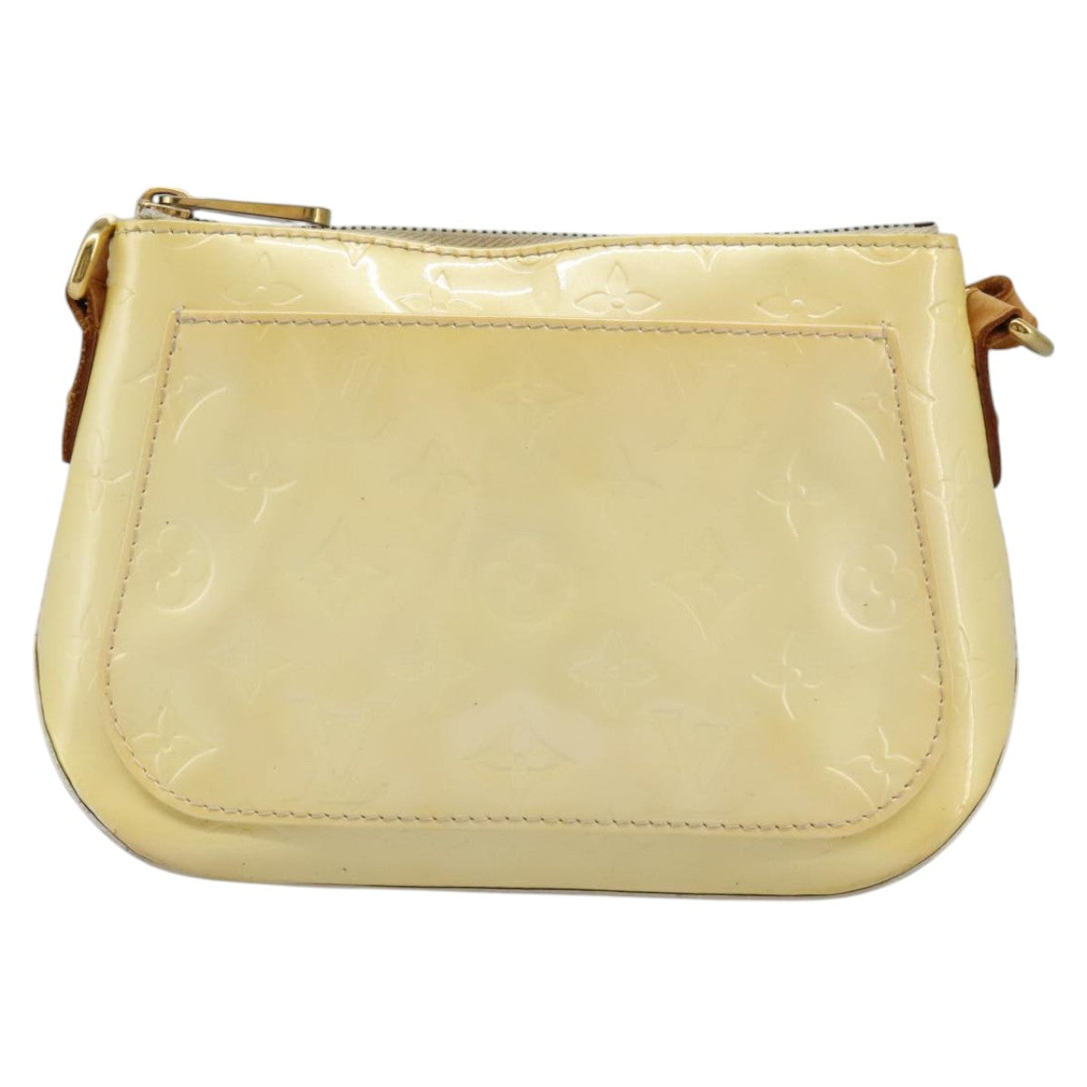 Louis Vuitton Minna Beige Patent Leather Shoulder Bag (Pre-Owned)