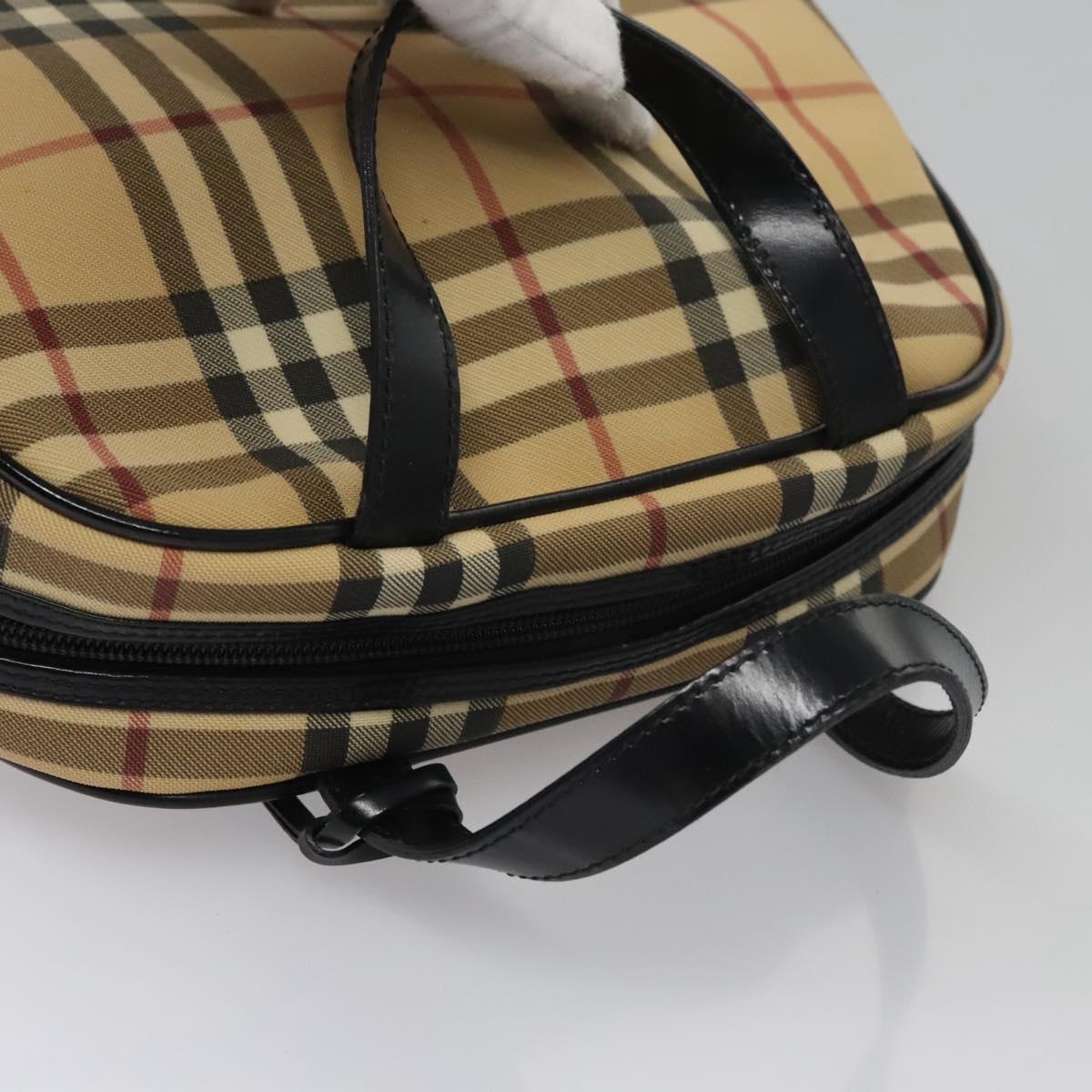 Burberry Nova Check Beige Canvas Handbag (Pre-Owned)