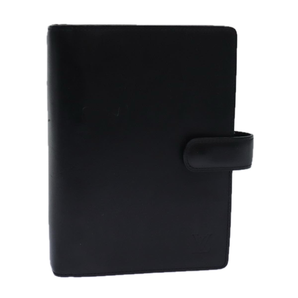 Louis Vuitton Agenda Mm Black Leather Wallet (Pre-Owned)