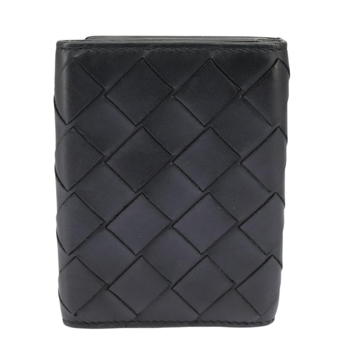 Bottega Veneta Intrecciato Black Leather Wallet (Pre-Owned)
