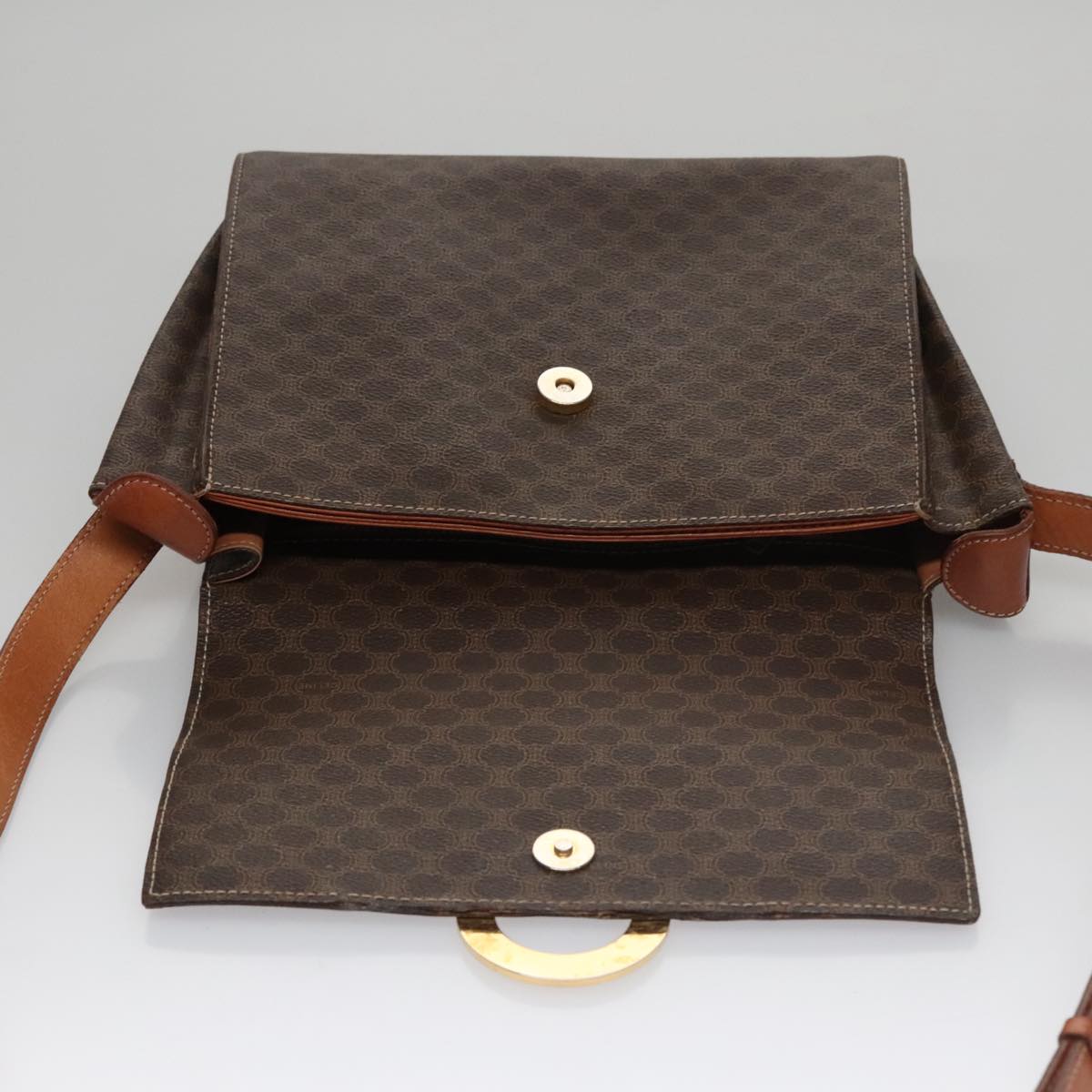 Céline Macadam Brown Canvas Shoulder Bag (Pre-Owned)