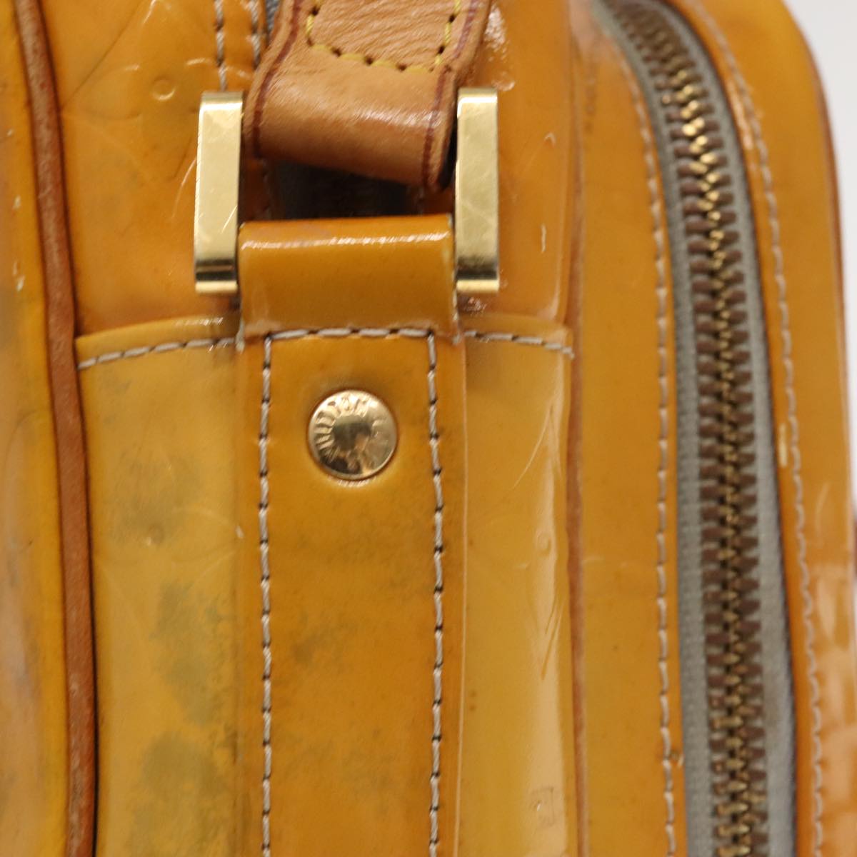 Louis Vuitton Wooster Yellow Patent Leather Clutch Bag (Pre-Owned)