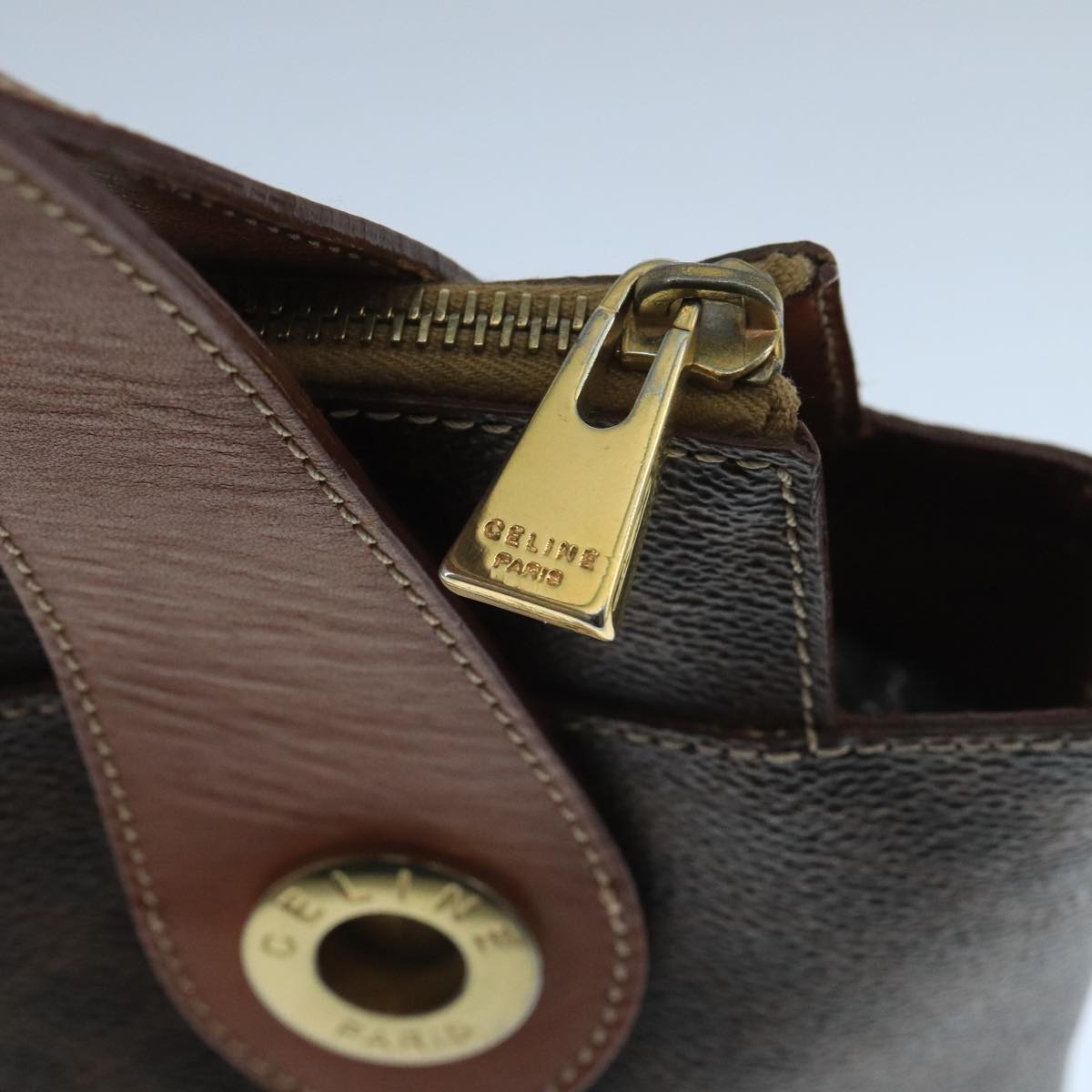 Céline Macadam Brown Canvas Handbag (Pre-Owned)