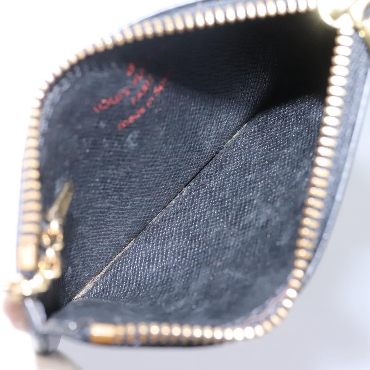 Louis Vuitton Pochette Clés Black Leather Wallet (Pre-Owned)