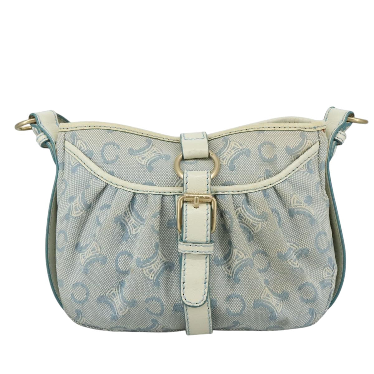 Céline Macadam Blue Canvas Shoulder Bag (Pre-Owned)