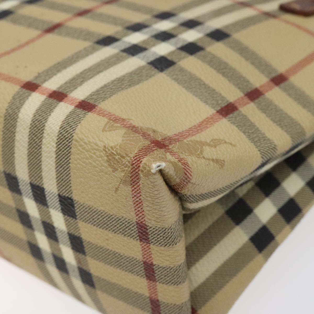 Burberry Haymarket Beige Canvas Handbag (Pre-Owned)
