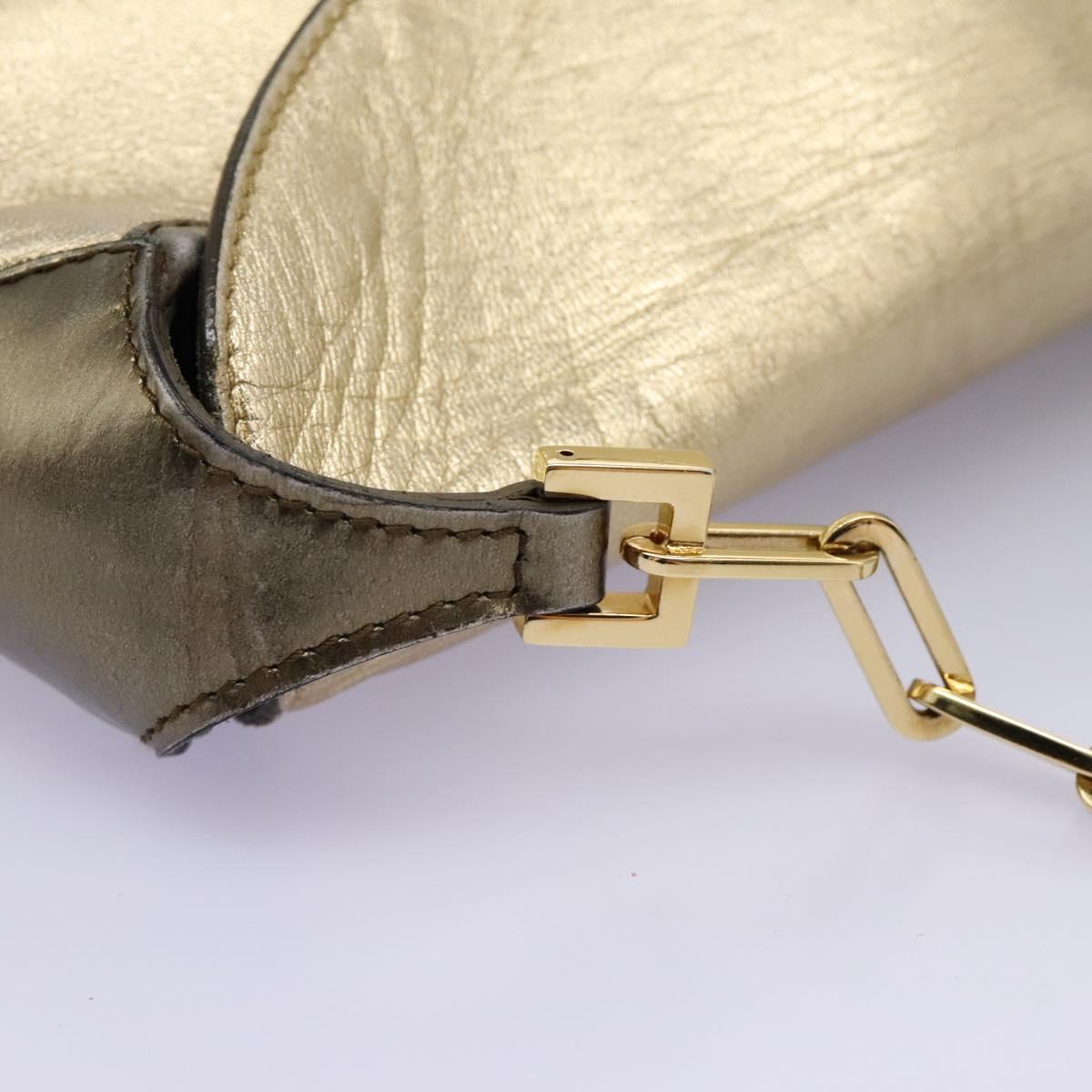 Gucci Jackie Vintage Gold Leather Shoulder Bag (Pre-Owned)