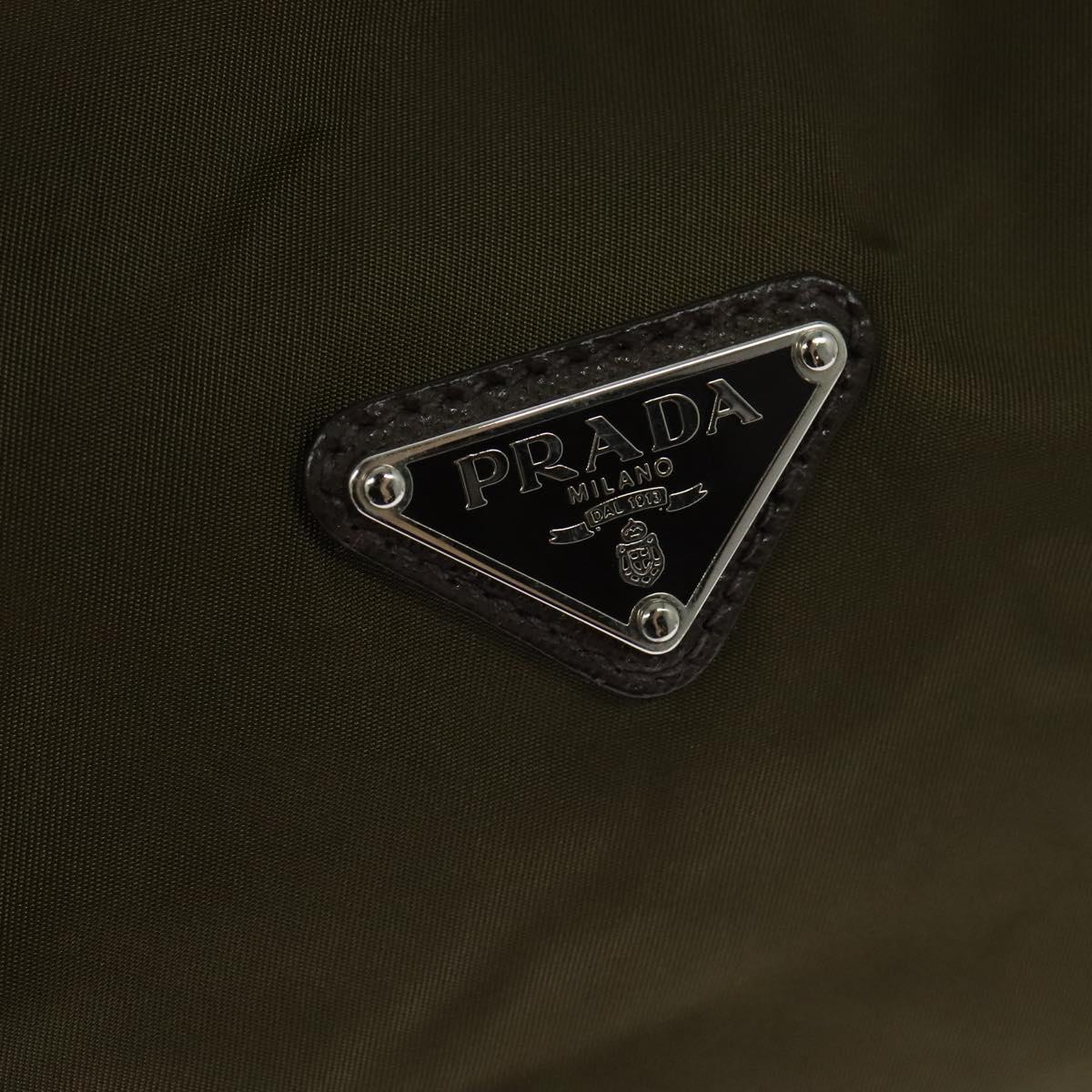Prada Tessuto Khaki Synthetic Travel Bag (Pre-Owned)