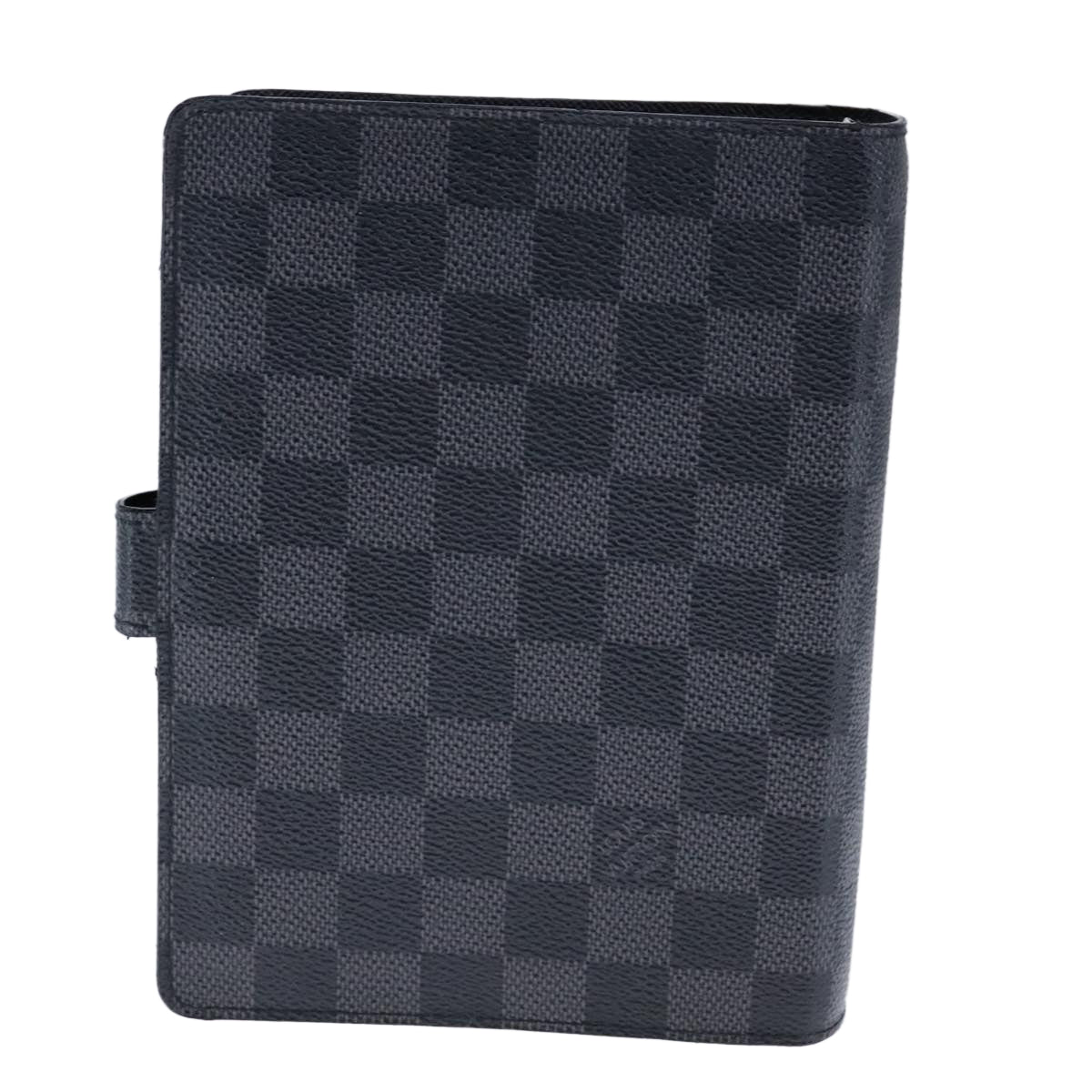 Louis Vuitton Agenda Mm Black Canvas Wallet (Pre-Owned)