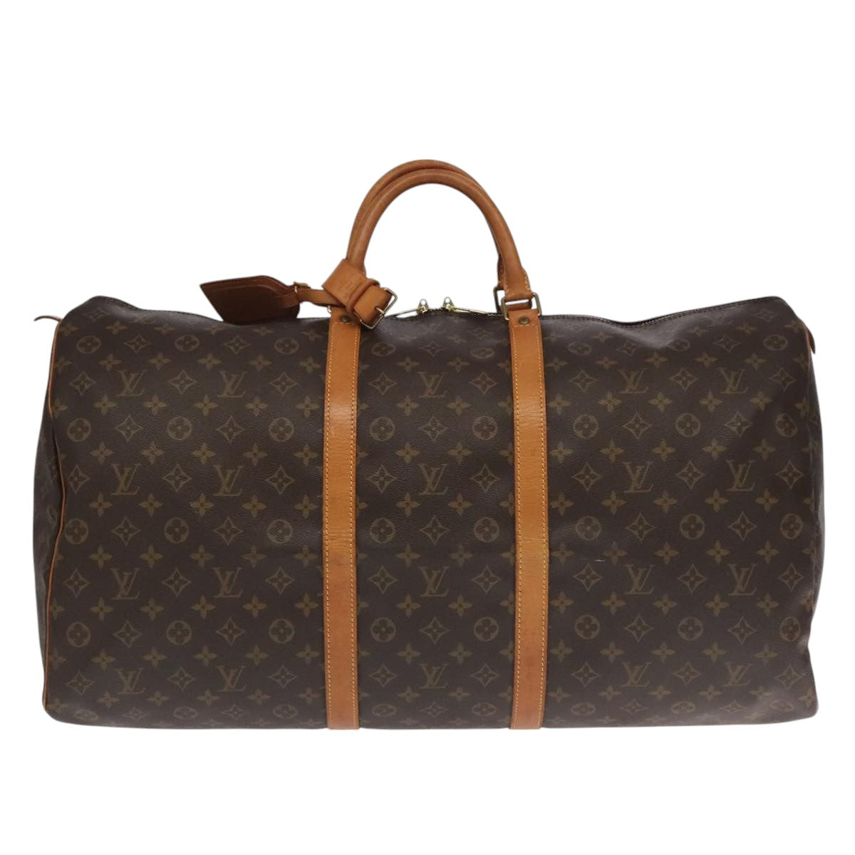 Louis Vuitton Keepall 60 Brown Canvas Travel Bag (Pre-Owned)