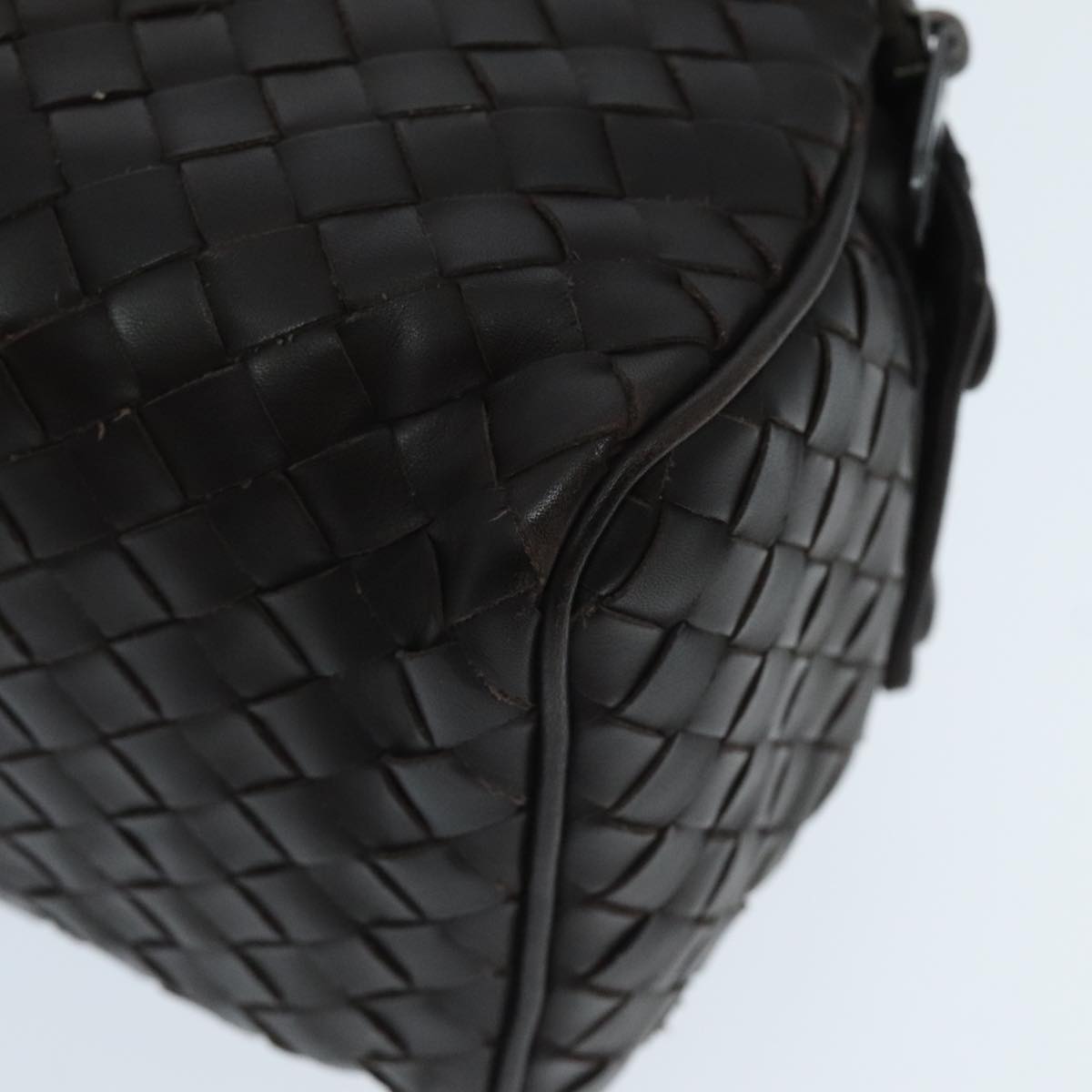 Bottega Veneta Intrecciato Brown Leather Clutch Bag (Pre-Owned)