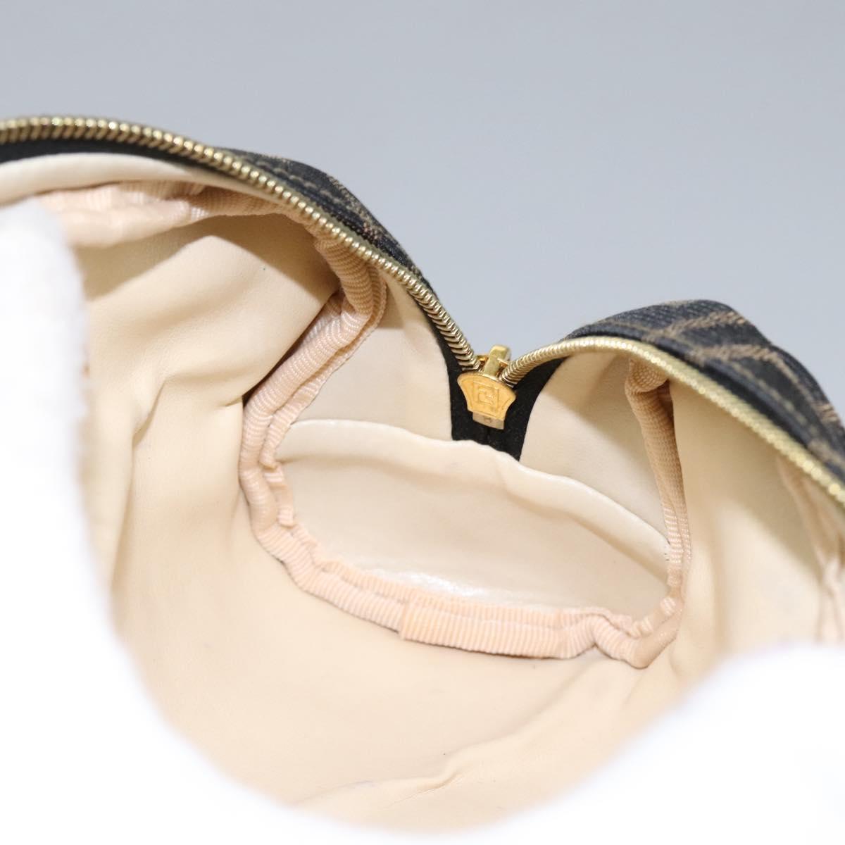 Fendi Zucca Brown Canvas Clutch Bag (Pre-Owned)