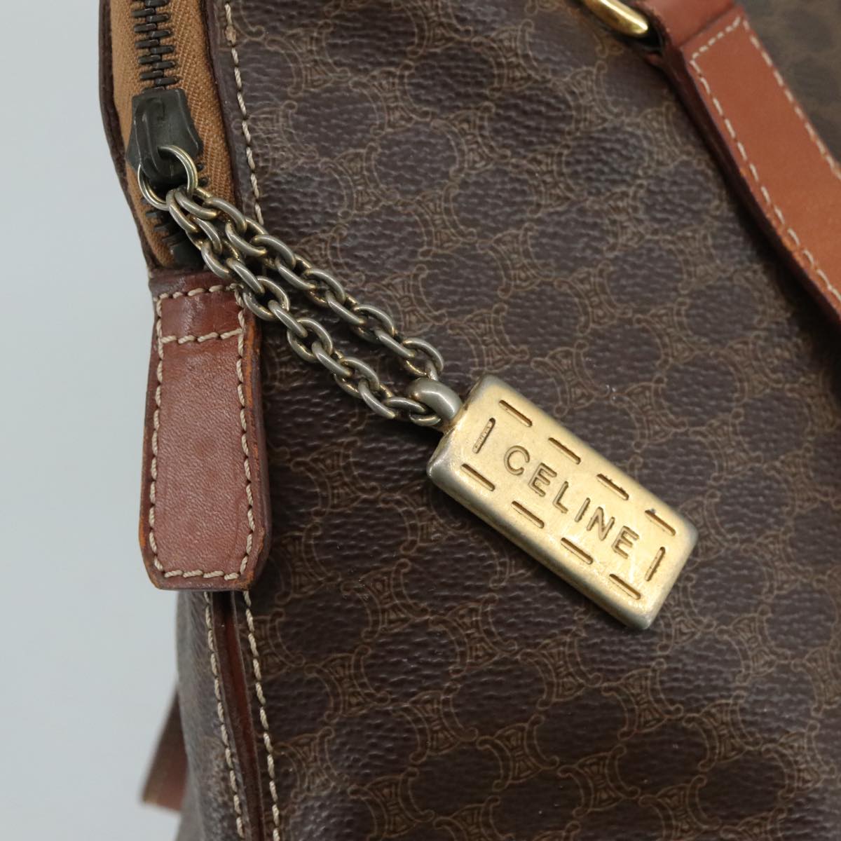 Céline Macadam Brown Leather Handbag (Pre-Owned)