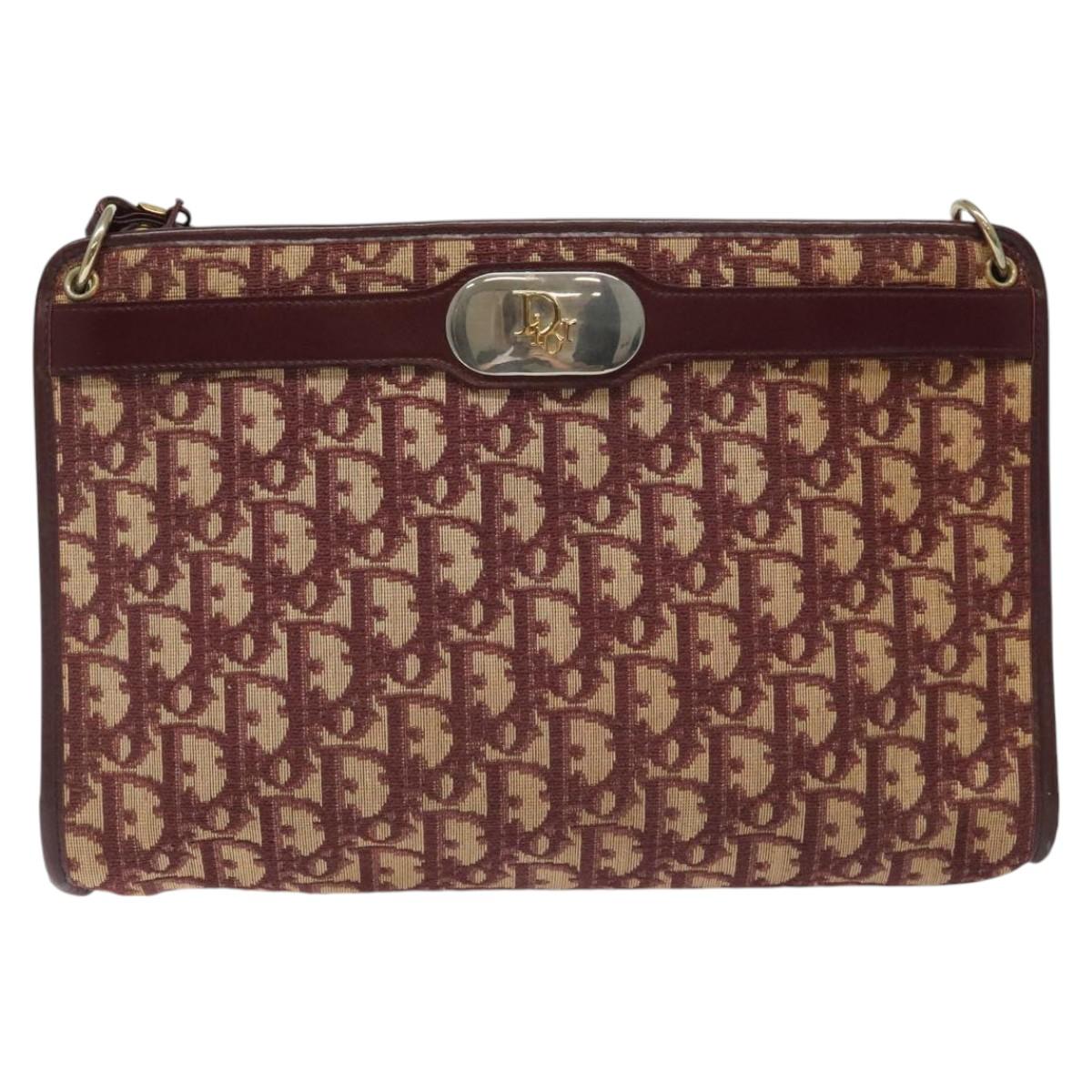 Dior Trotter Red Canvas Shoulder Bag (Pre-Owned)
