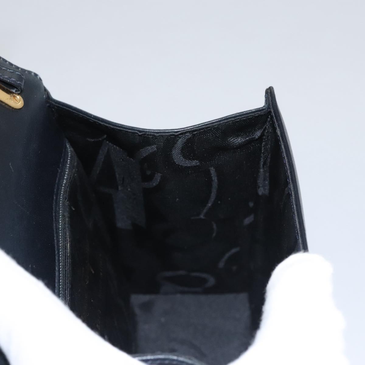 Salvatore Ferragamo Gancini Black Leather Handbag (Pre-Owned)
