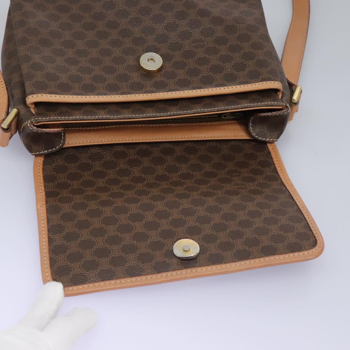 Céline Macadam Brown Canvas Shoulder Bag (Pre-Owned)