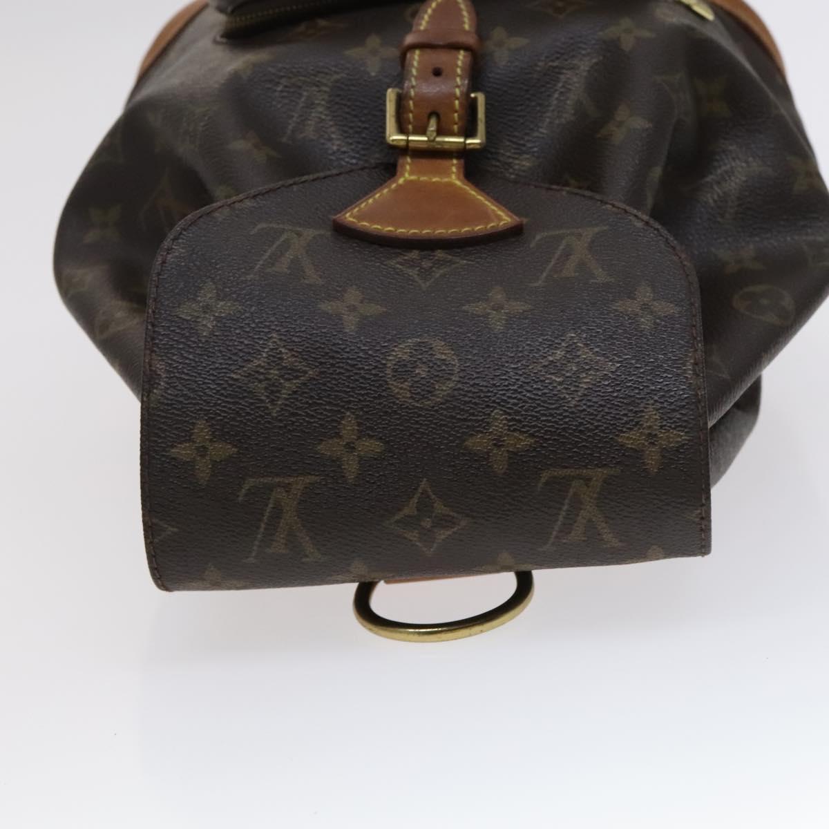Louis Vuitton Montsouris Mm Brown Canvas Backpack Bag (Pre-Owned)