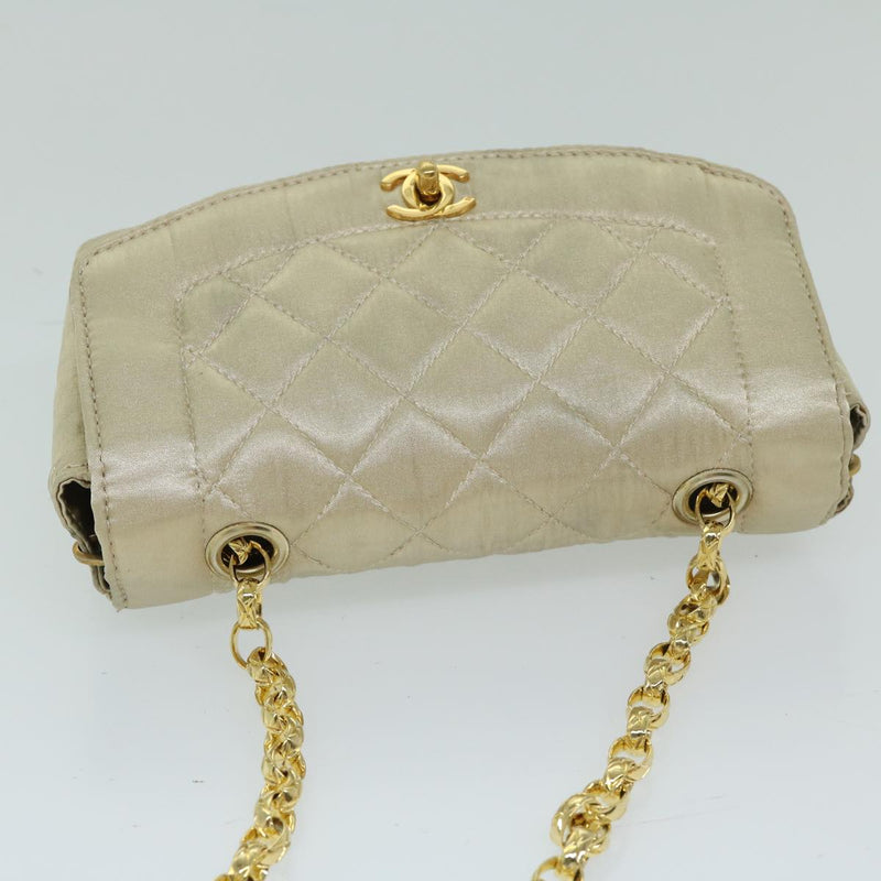 Chanel Diana Beige Silk Shoulder Bag (Pre-Owned)