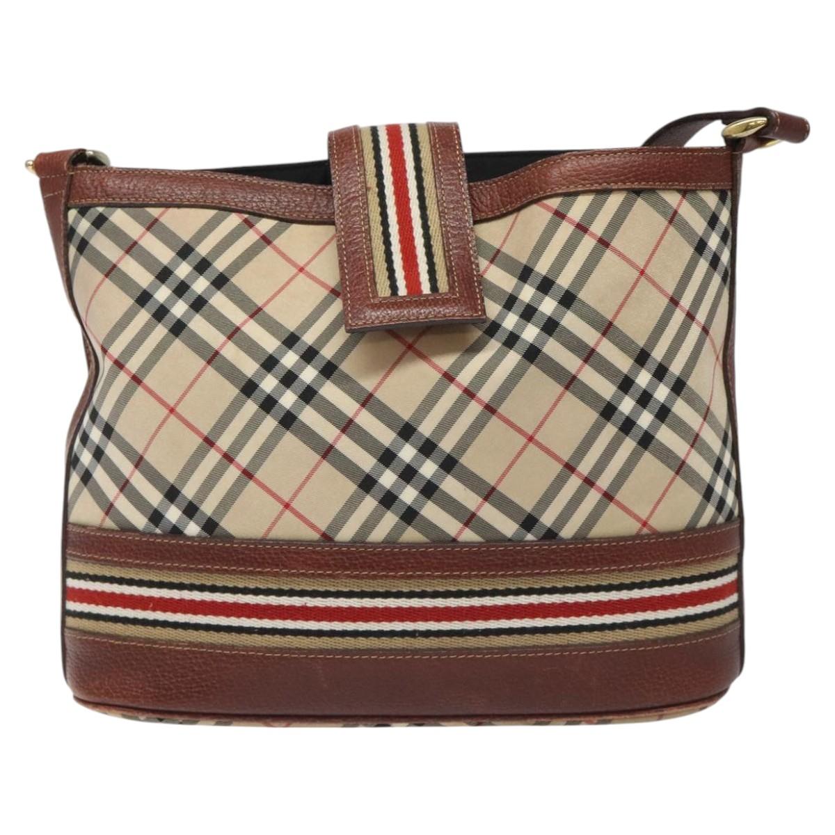 Burberry Nova Check Beige Ceramic Shoulder Bag (Pre-Owned)