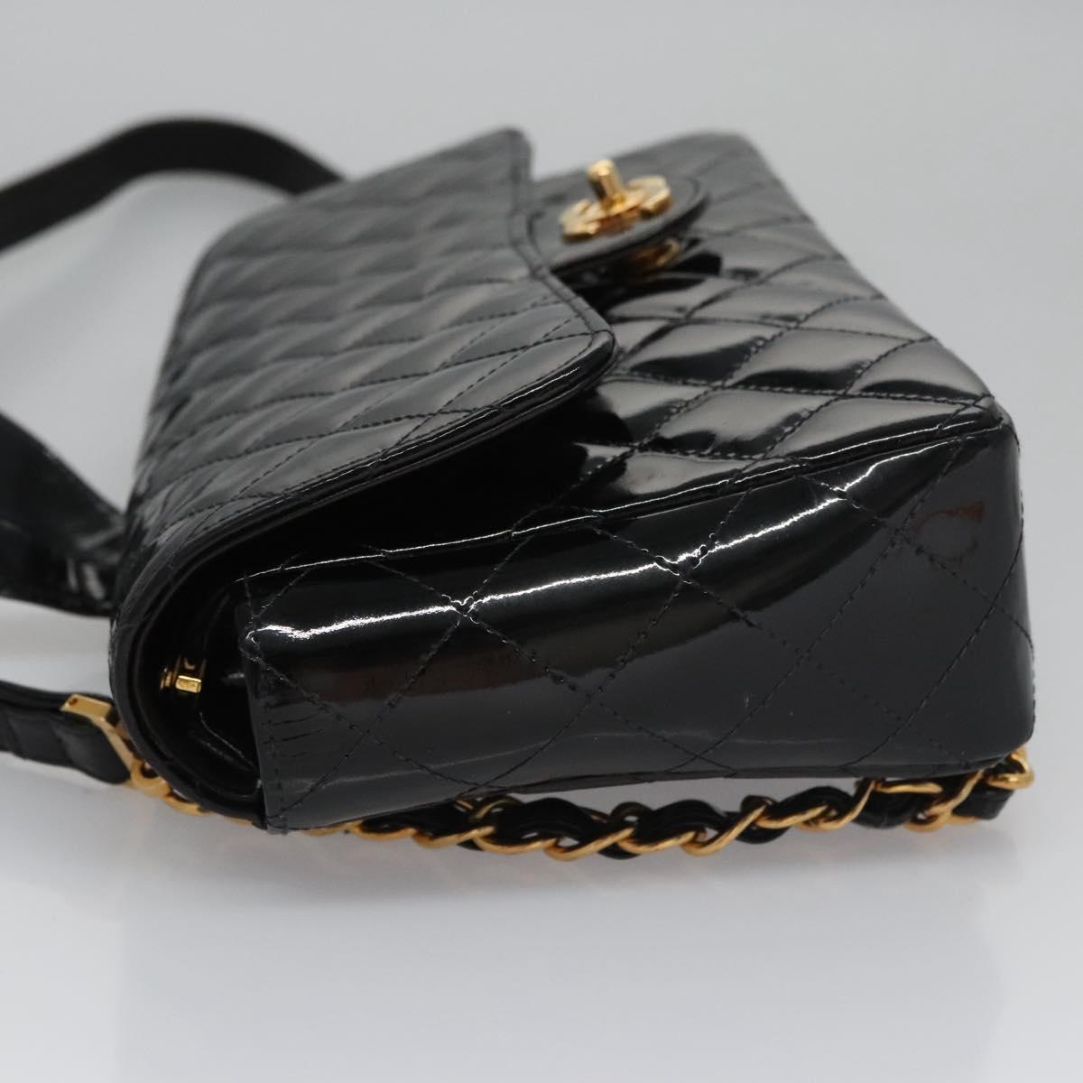 Chanel Timeless/Classique Black Patent Leather Backpack Bag (Pre-Owned)