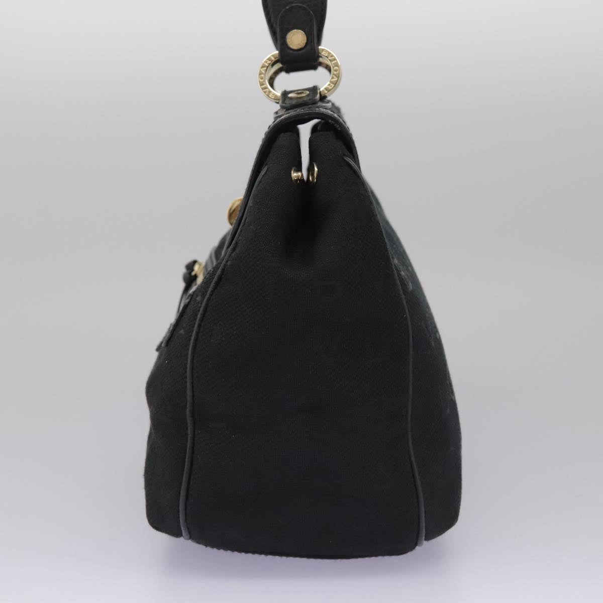 Bulgari Black Canvas Handbag (Pre-Owned)