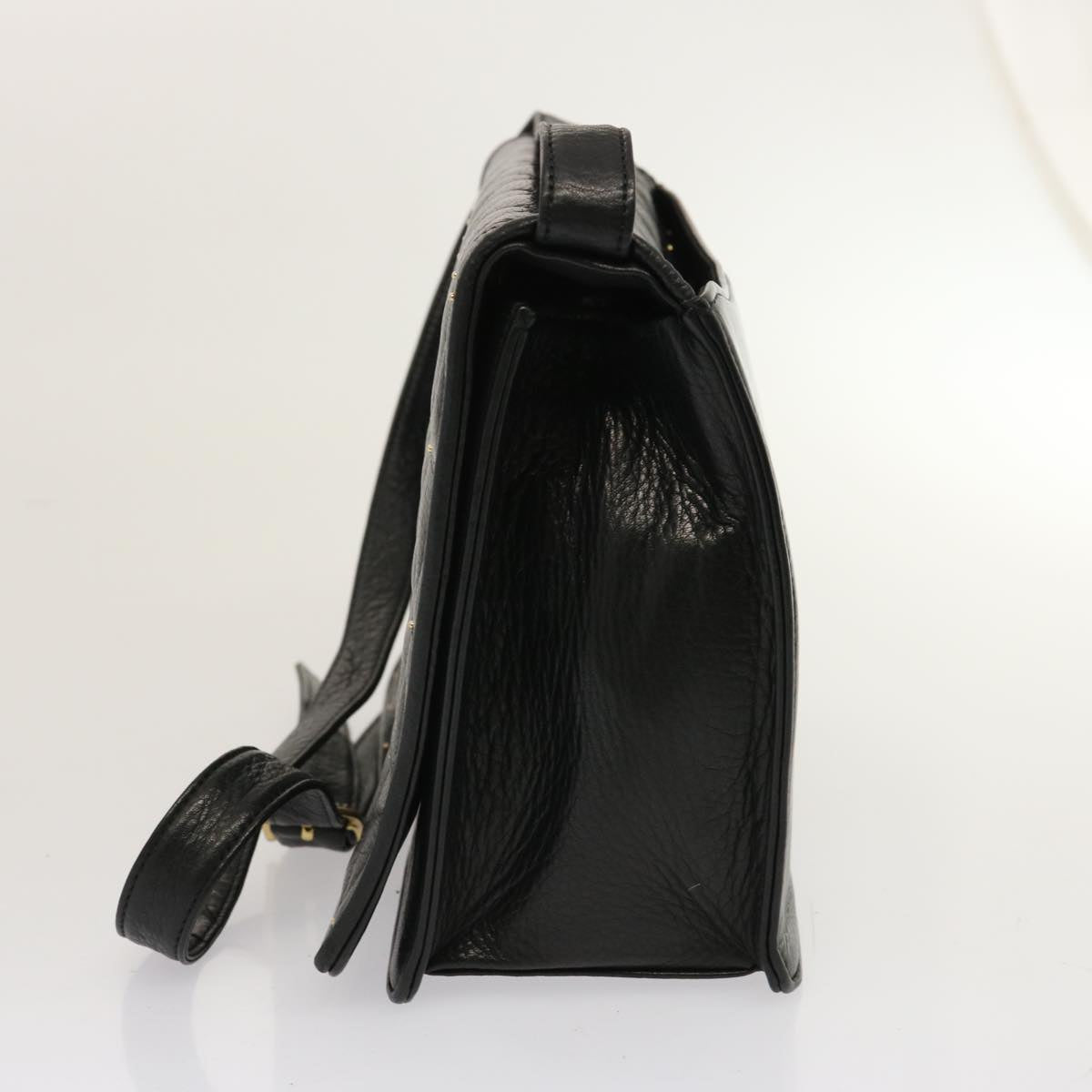 Valentino Garavani Black Leather Shoulder Bag (Pre-Owned)