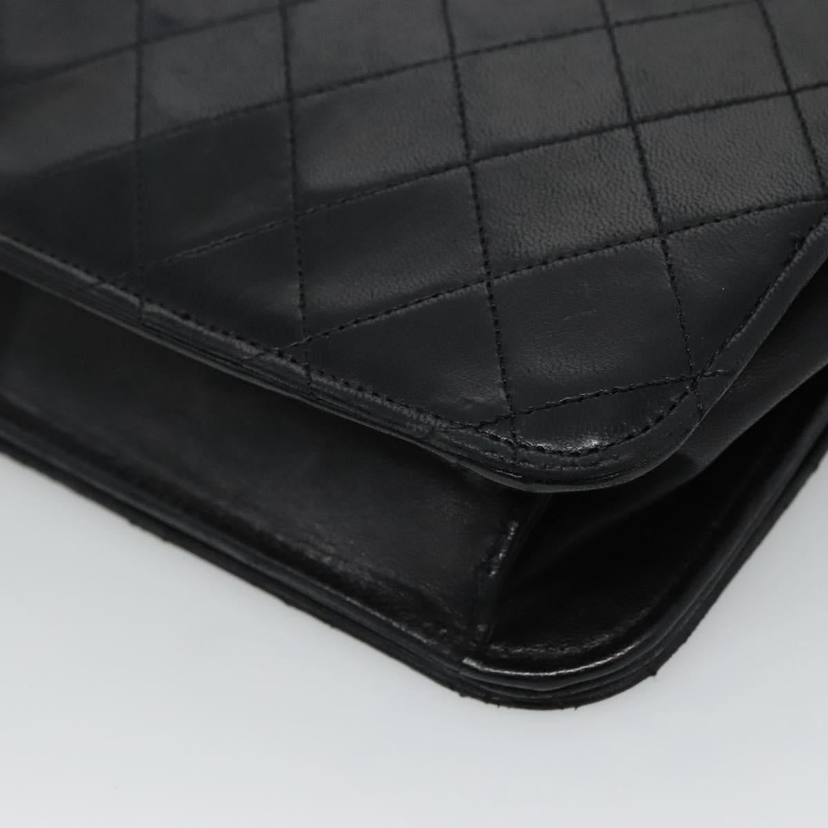 Chanel Wallet On Chain Black Leather Shoulder Bag (Pre-Owned)
