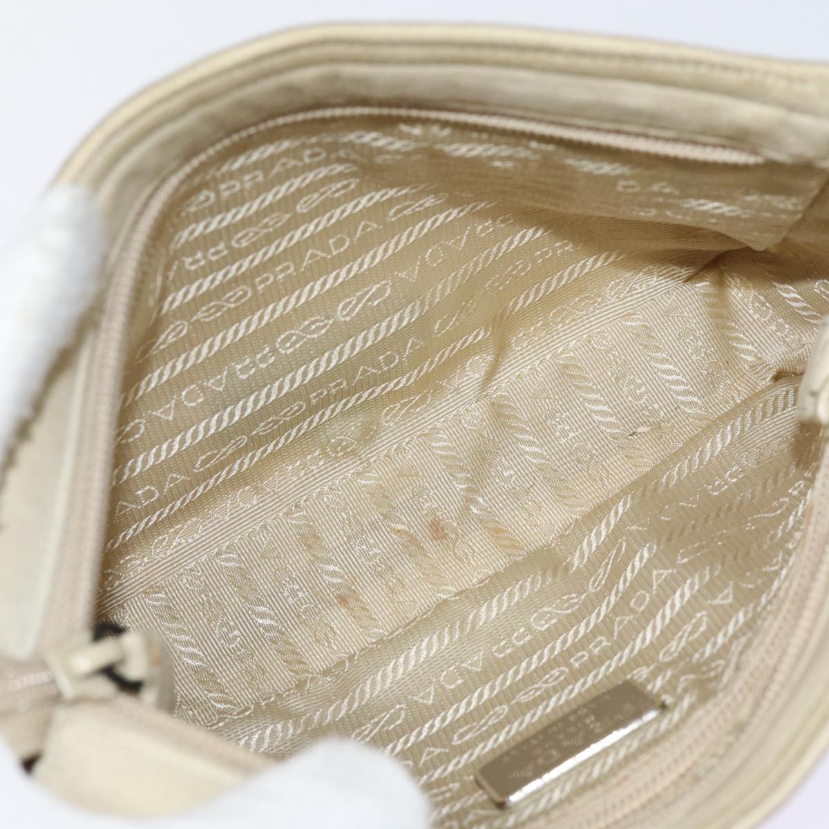 Prada Beige Suede Shoulder Bag (Pre-Owned)