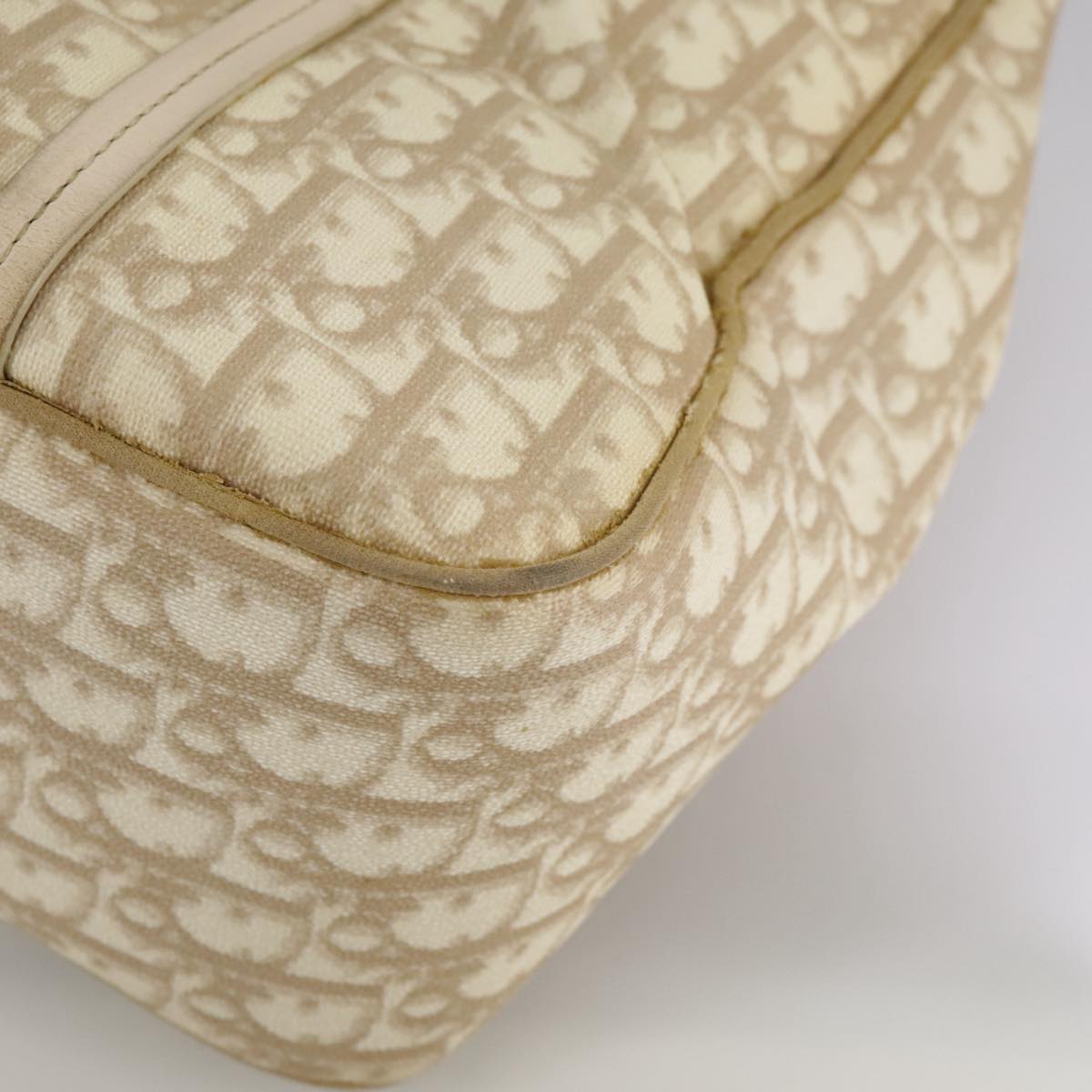 Dior Romantique Beige Canvas Shoulder Bag (Pre-Owned)